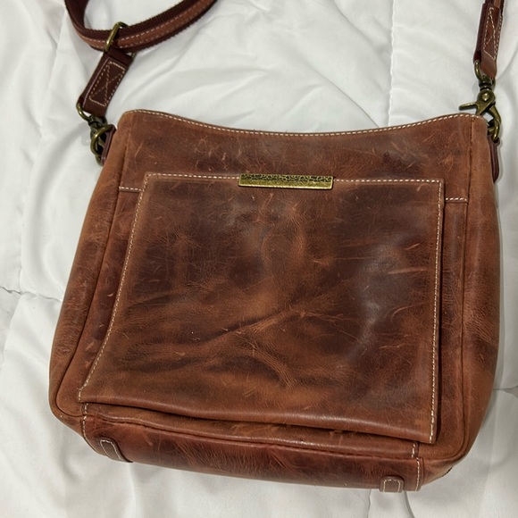 Brown Leather Concealed Carry Purse - Picture 2 of 6